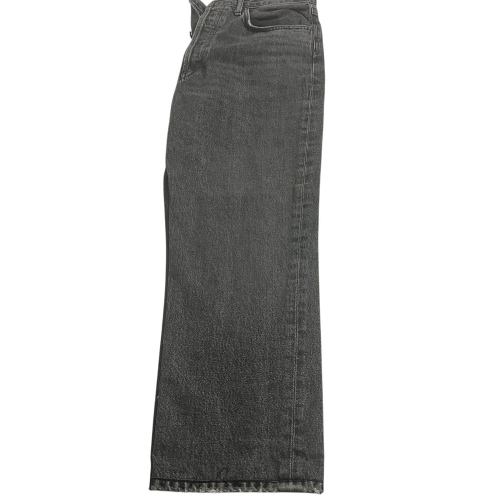 AGOLDE Lana Womens Sz 28 High Rise Straight Leg Jeans Lava Button Fly Frayed Hem - Picture 6 of 11